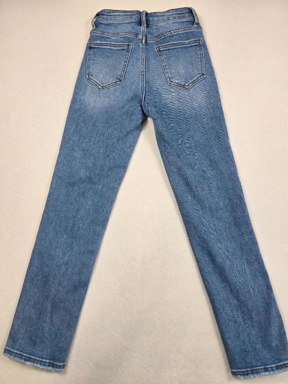 Willow + Root Womens High Rise Mom Jeans Distressed Hem Size 22 X 27 Light Wash - Picture 7 of 7